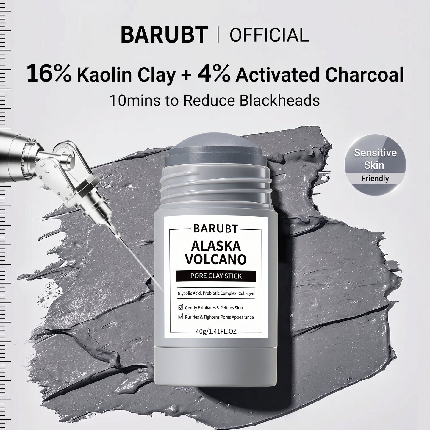 Deep Cleanse, Zero Mess. The Viral Alaska Volcano Pore Clay Stick is Here!-DZT