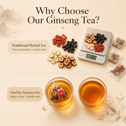 ✅🏆 Natural Vitality Boost 🔥 Antioxidant-Packed Ginseng Mulberry Wolfberry Tea for Daily Energy & Stamina | Support Body Refresh, Endurance & Inner Confidence Naturally-XLB