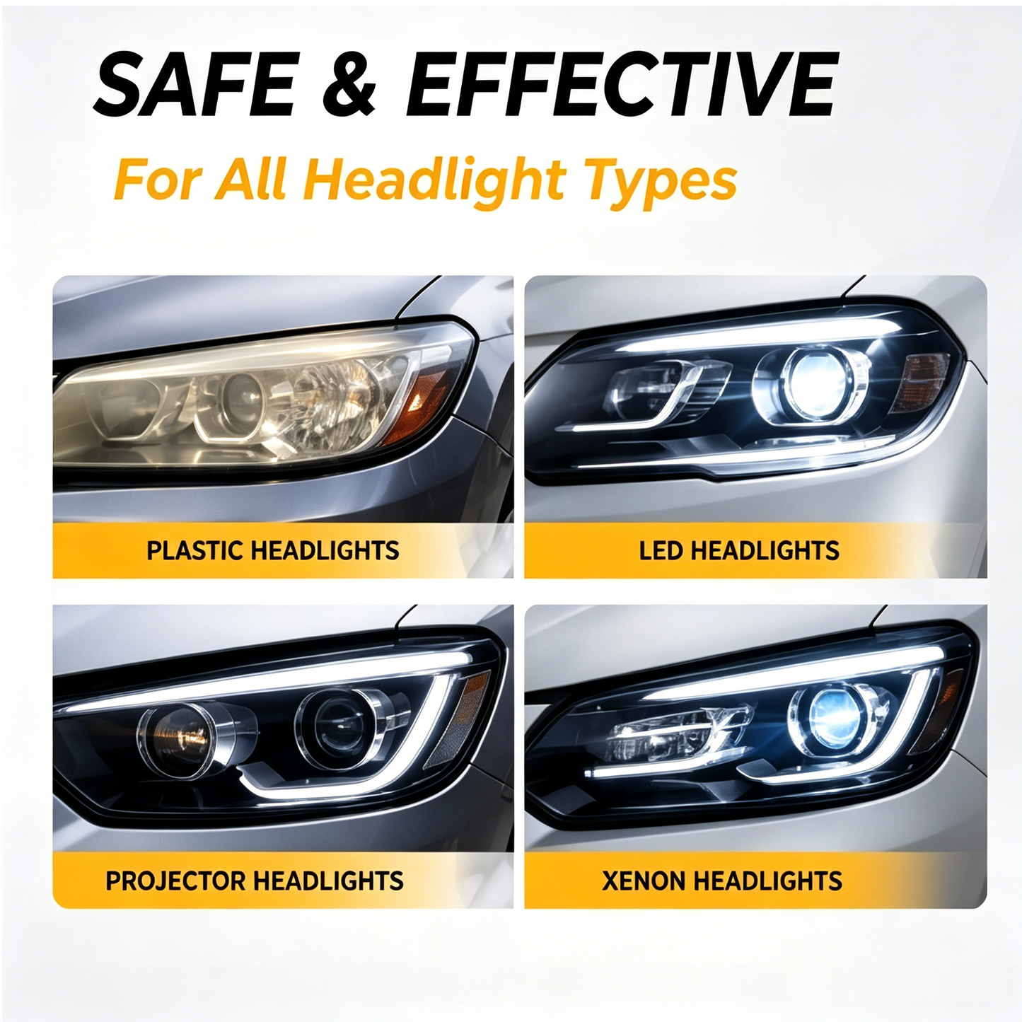 ✨Headlight Cleaner Polish Kit - Restore Yellowing & Cloudy Headlights in Minutes-LT