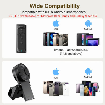 Wireless Bluetooth Remote Scroller & Phone Stand Set | Hands-Free Camera Shutter 📱✨ LGZ