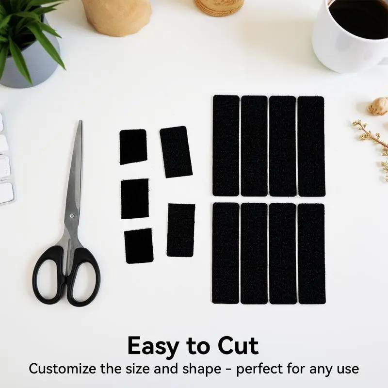 🏠Heavy Duty Waterproof Self-Adhesive Double Sided Hook and Loop Strips, Reusable Mounting Tape for Wall Hanging Picture Frames, Frame Wall Decor, Cable Organizer (Home & Office Use)-AUX
