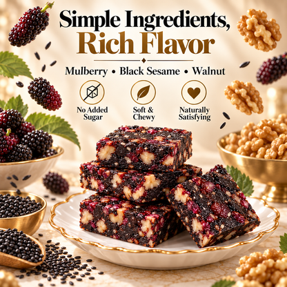 😋Premium Black Sesame Mulberry Walnut Cake-KPL