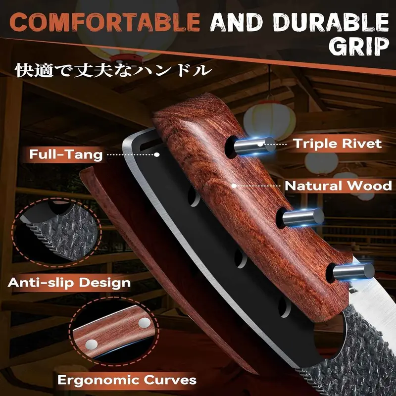 🗡️ Hand-Forged Viking Butcher Knife: The Ultimate Multi-Purpose Kitchen Tool-CJP