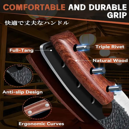 🗡️ Hand-Forged Viking Butcher Knife: The Ultimate Multi-Purpose Kitchen Tool-CJP