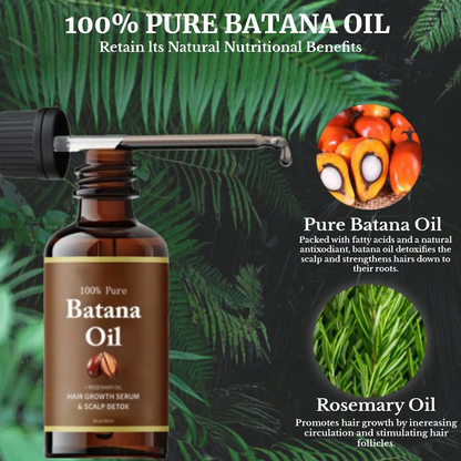 ✨ 100% Pure & Natural Batana Oil with Rosemary 🌿 Revitalizing Hair Growth Serum - Nourishes & Strengthens for Strong, Healthy Hair 👩‍🦰👨‍🦱 Unisex Formula | Perfect Father’s & Mother’s Day Gift 🎁-XLB
