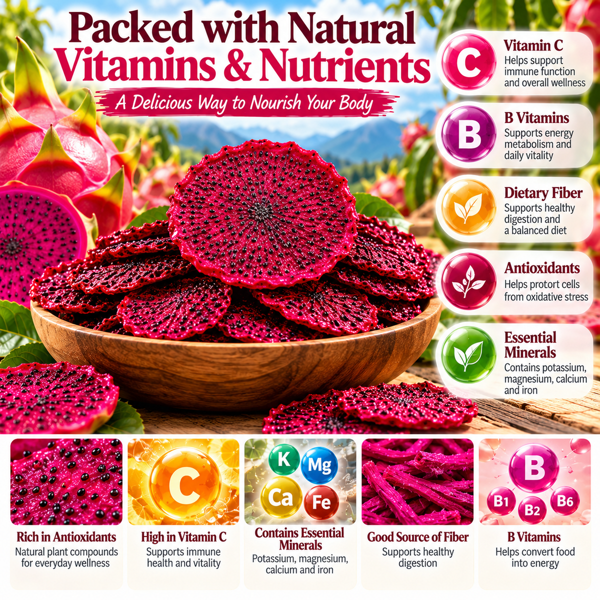 😋Premium Dried Dragon Fruit-KPL