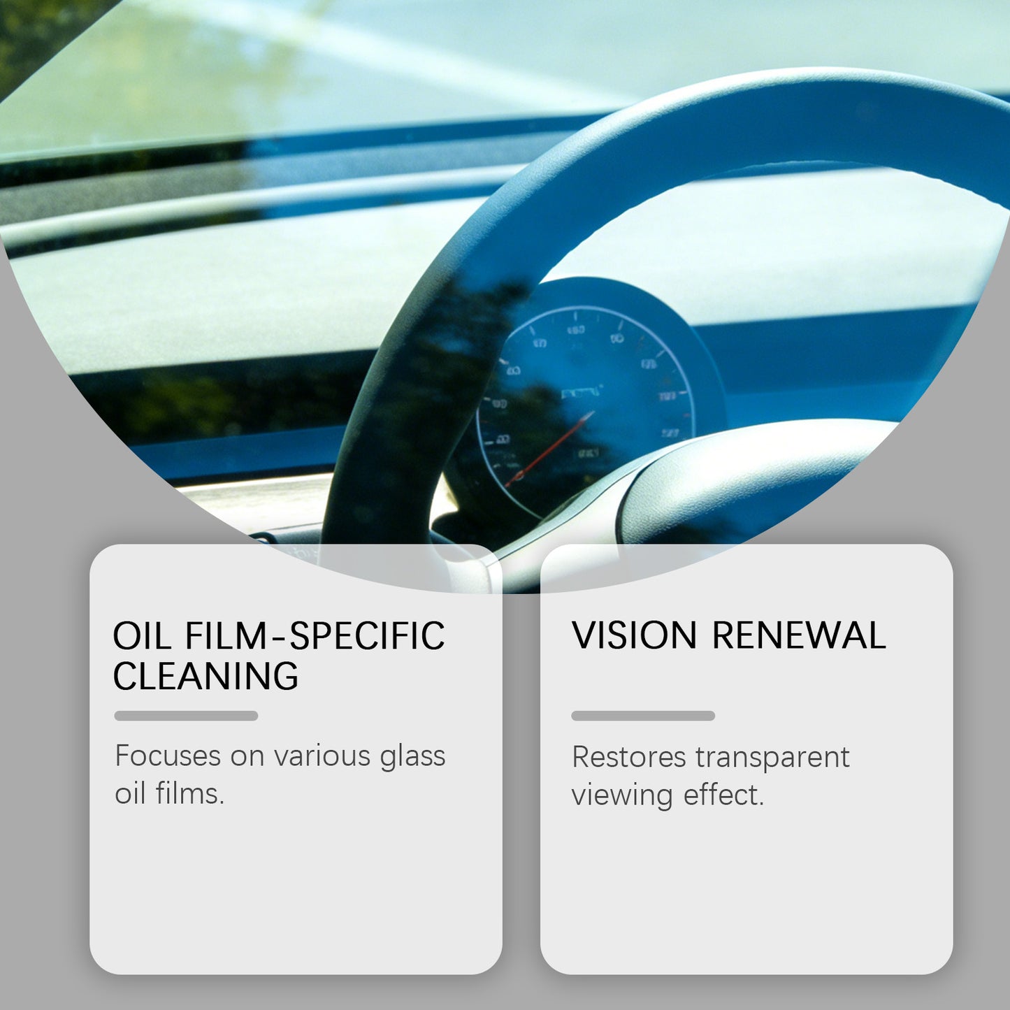 Portable Car Glass Oil Film Cleaner, Streak-Free Glass Decontamination, Fast Cleaning for Window Oil Film, Compact & Easy to Carry.-KPL