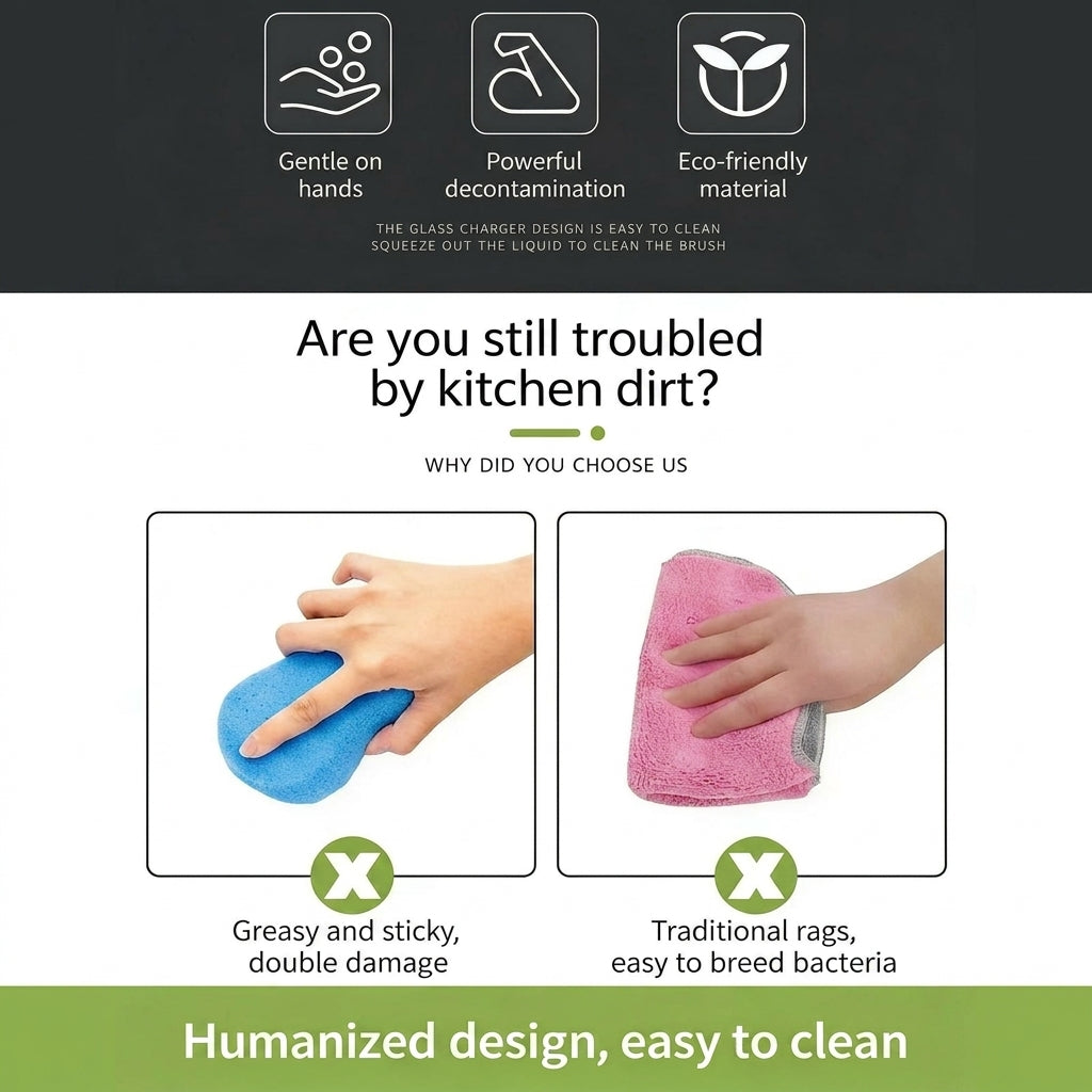 Soap Dispensing Pot Brush | The Ultimate Grease Fighter That Protects Your Hands!-DZT