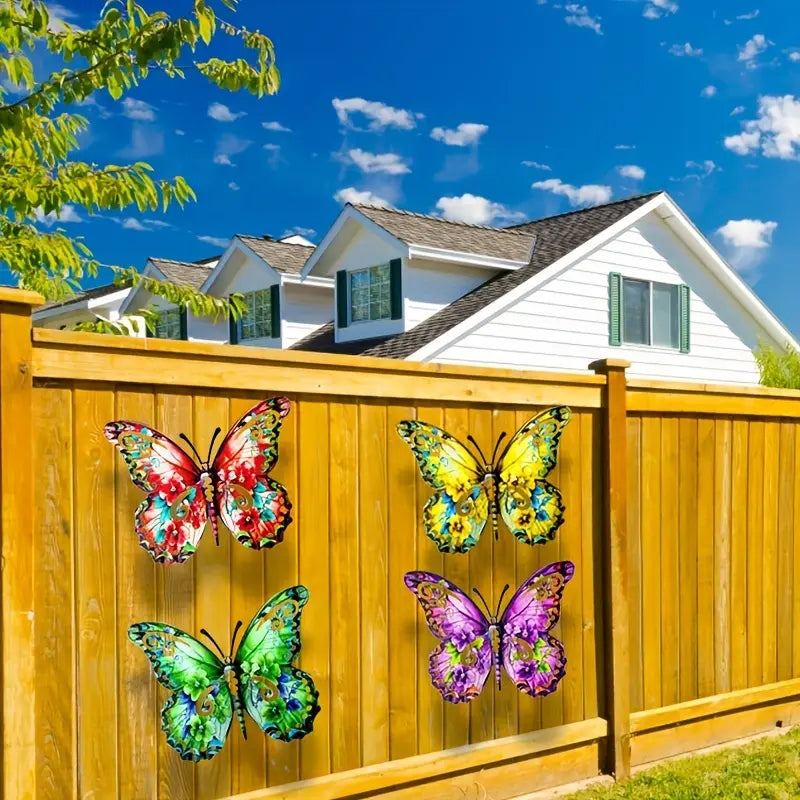 Vibrant 3D Metal Butterfly Wall Decor | Indoor & Outdoor Fence Art 🦋✨ -LGZ