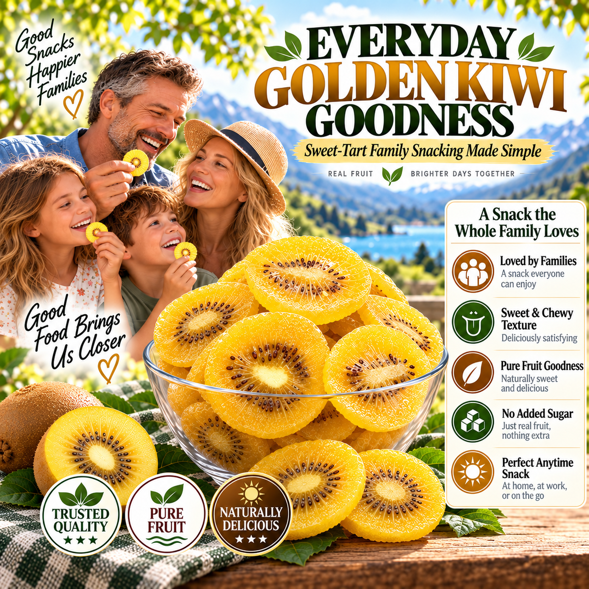 😋Premium New Zealand Golden Kiwi Slices-FDA