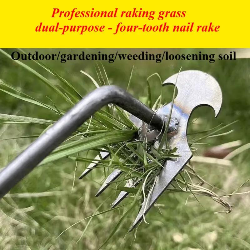 ✅ Upgraded Durable Weed Remover Tool 🌱 Uproot Weeds Completely Forever | Multi-Functional Shovel Rake for Vegetable Gardening-AUX