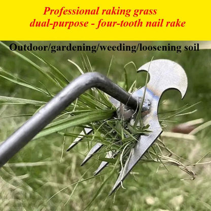 ✅ Upgraded Durable Weed Remover Tool 🌱 Uproot Weeds Completely Forever | Multi-Functional Shovel Rake for Vegetable Gardening-AUX