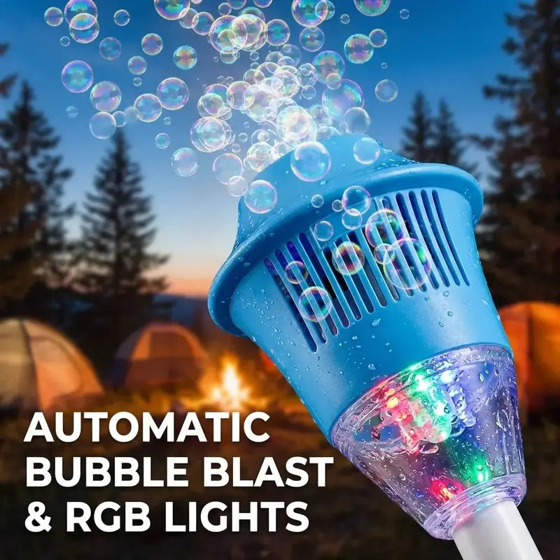 Ultimate Automatic Bubble Machine with Adjustable Stand & LED Lights | Rechargeable Outdoor Summer Toy 🫧 -LGZ