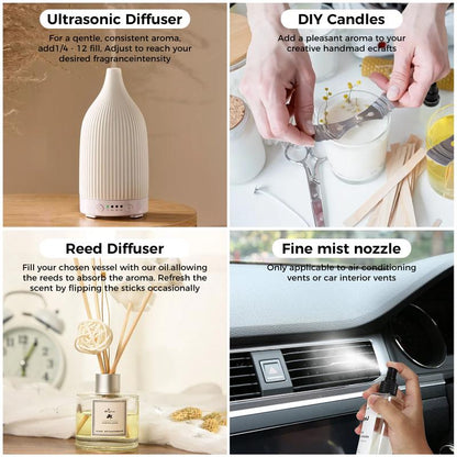 Lemon, Lavender & Woody Scent – Suitable for Ultrasonic and Waterless Diffusers, Fresh and Aromatic.-KPL