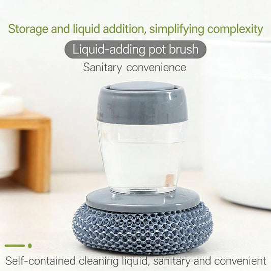 Soap Dispensing Pot Brush | The Ultimate Grease Fighter That Protects Your Hands!-DZT