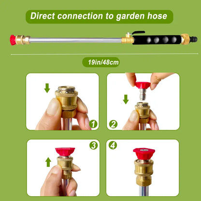 High-Pressure Power Washer Wand for Garden Hoses | Adjustable Spray Nozzles for Car, Patio & Garden 🚗💦 -LGZ