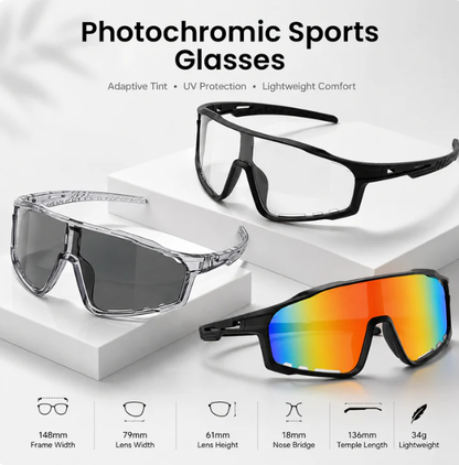 🌞 UV400 Photochromic Polarized Safety Glasses, 🥇Impact Resistant Outdoor Sports & Work Eyewear-XLB