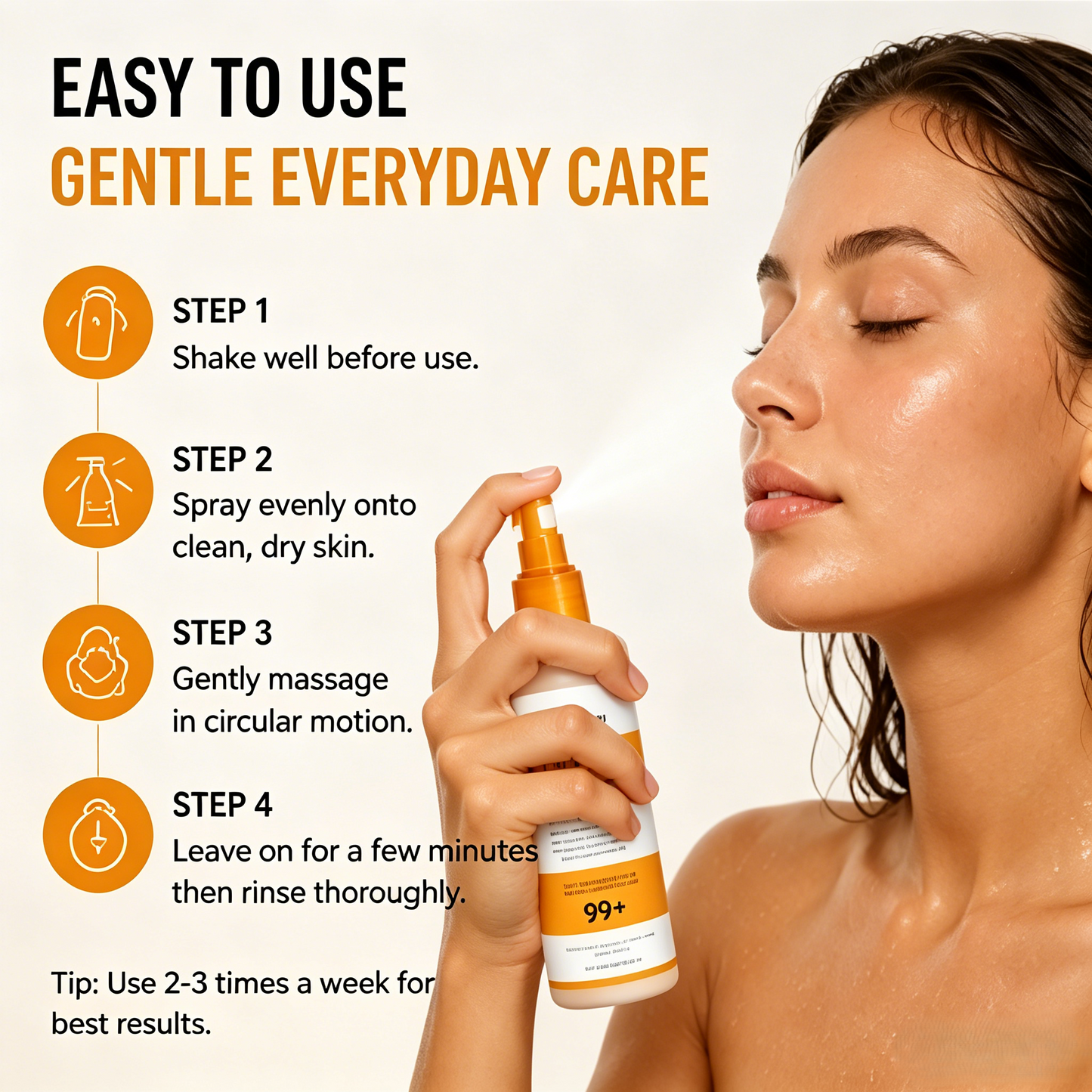 🧴Full Body Peeling Spray Dead Skin Remover Turmeric Skin Brightening Mist-WBJ