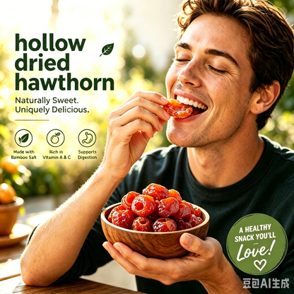 😋Hollow Dried Hawthorn Berries - 🍃100% Natural Digestive Healthy Fruit Snack, Seedless & Plump Preserved Hawthorn-XLB
