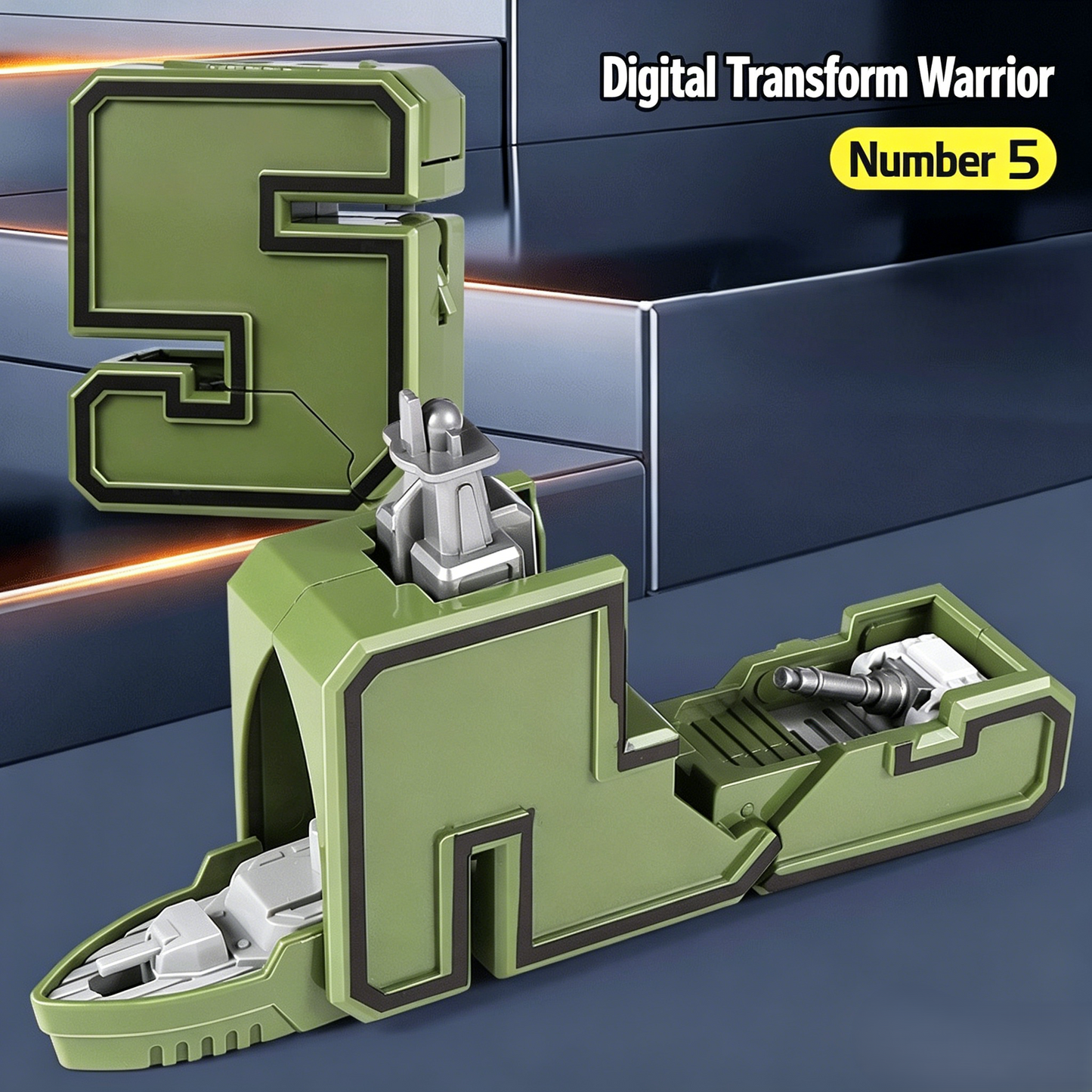 🤖10-in-1 Number Transforming Robot Toy –🔢Numbers 0–9 each transform into a unique mini robot or vehicle mode-YOY
