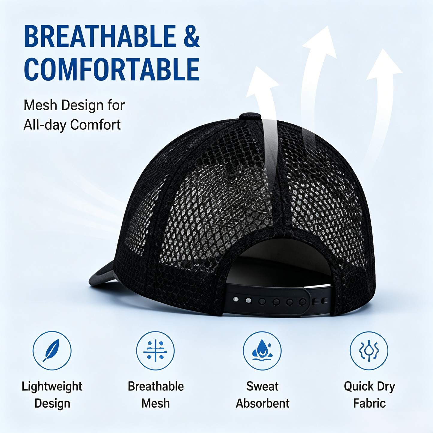 ☀️ Solar-Powered Cooling Fan Baseball Cap | UPF 50+ Sun Protection-WBJ