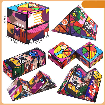 🧠Infinite Shape Magic Cube Puzzle – Creative Transforming IQ Fidget Toy for Kids & Adults-YOY