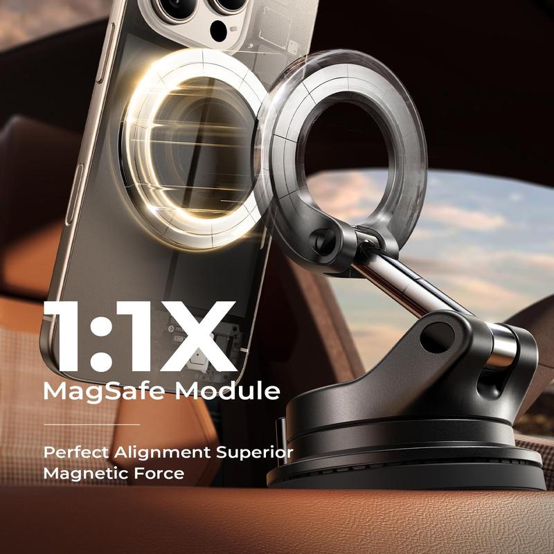 Car Phone Holder, Magnetic Phone Mount, Perfect for Your Vehicle. Vacuum Suction Cup Phone Holder, Suitable for Jeep, BMW and more car models.-KPL