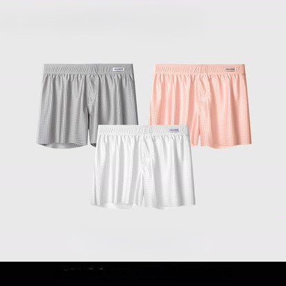 ❄️Men's Ice Silk Shorts | Breathable & Quick‑Dry, Cooling Sensation, Antibacterial & Odor‑Resistant, 3‑in‑1 for Underwear / Sleepwear / Beachwear-AUX