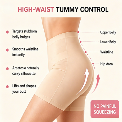 ✨3 IN 1 High Waist Shaping Shorts | Invisible Anti-Chaf Safety Underwear with Silk Antibacterial Crotch-WBJ