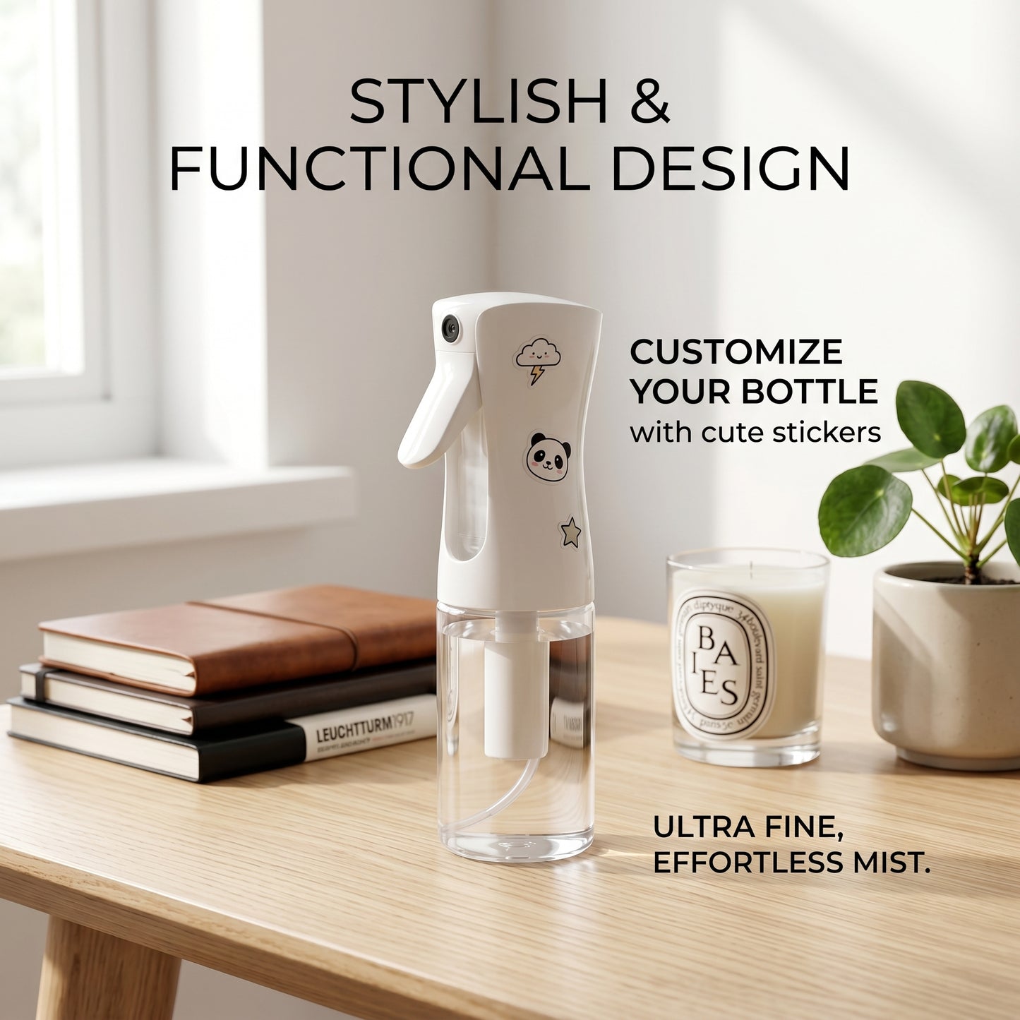 🌟 Ultimate Continuous Fine Mist Spray Bottle - Multi-Purpose Household Essential-DZT