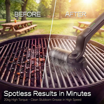 Premium Cordless Electric BBQ Grill Brush | High-Torque Cleaner with Adjustable Angle & Replacement Heads 🥩🔥 LGZ