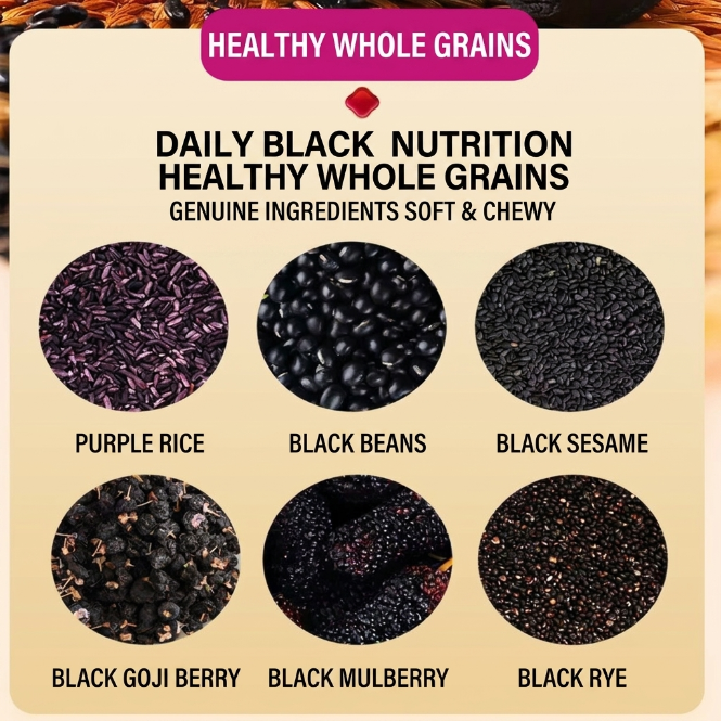 🥧100% Artisan Handmade Five-Black Mulberry Purple Rice Cakes 🍃Zero Added Sugar, Clean Ingredients-VIM