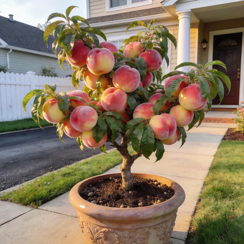 Three Peach Tree Saplings