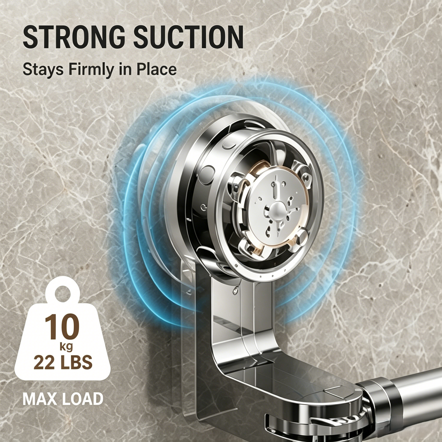 🔄Adjustable Suction Towel Bar, 30-130cm Extendable No Drill Towel Rack, 180° Rotatable, Heavy Duty for Bathroom & Kitchen!-WBJ