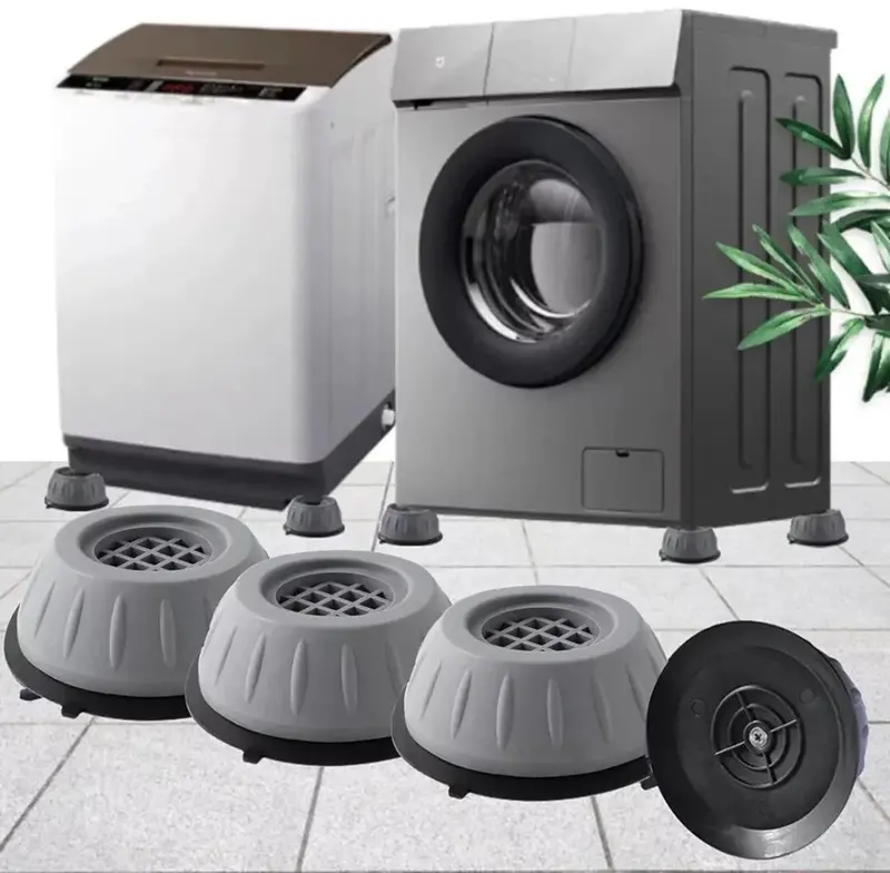 🛡️Anti Vibration Washing Machine Feet Pads✨ Non-Slip Heightening Rubber Base Mats with Shock Absorbing Rubber Rings-XLB