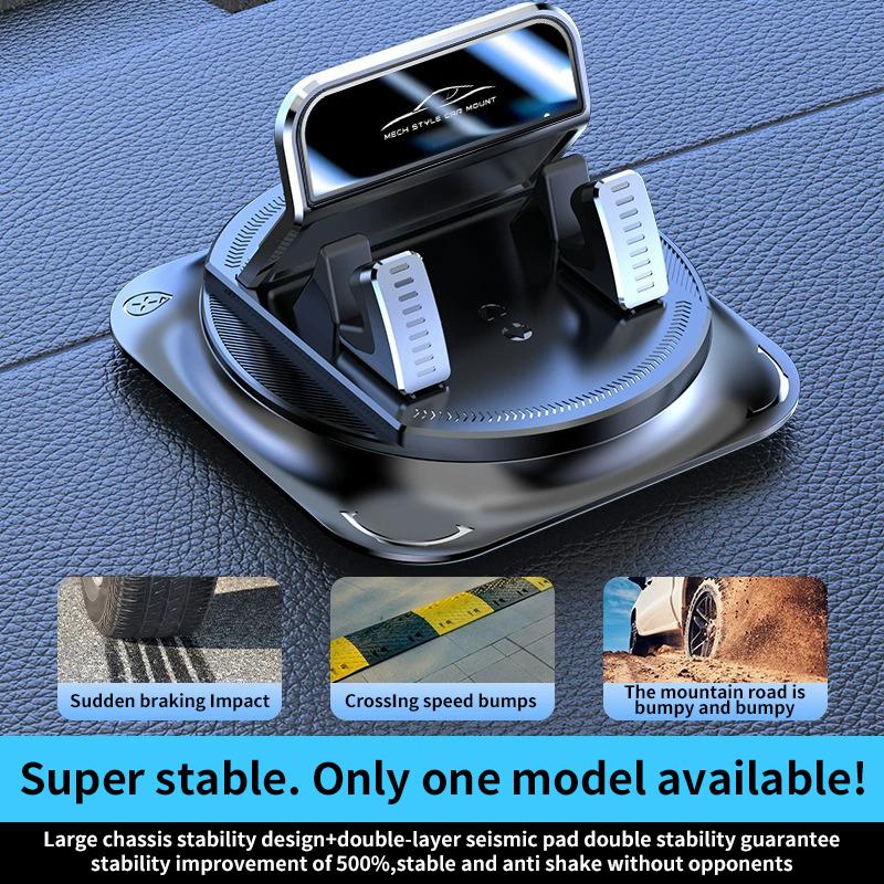 Dashboard Car Phone Mount, Stable Anti-Slip Cell Phone Holder for Car, 360° Rotation Hands-Free Phone Stand-TTT
