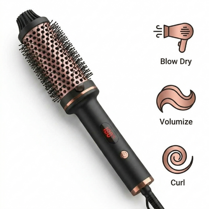 5-in-1 Hair Dryer Brush, Anti-Scalding Hot Air Styler for Easy Curls & Volume, No Heat Damage Volumizer Comb 🌟-QZZ