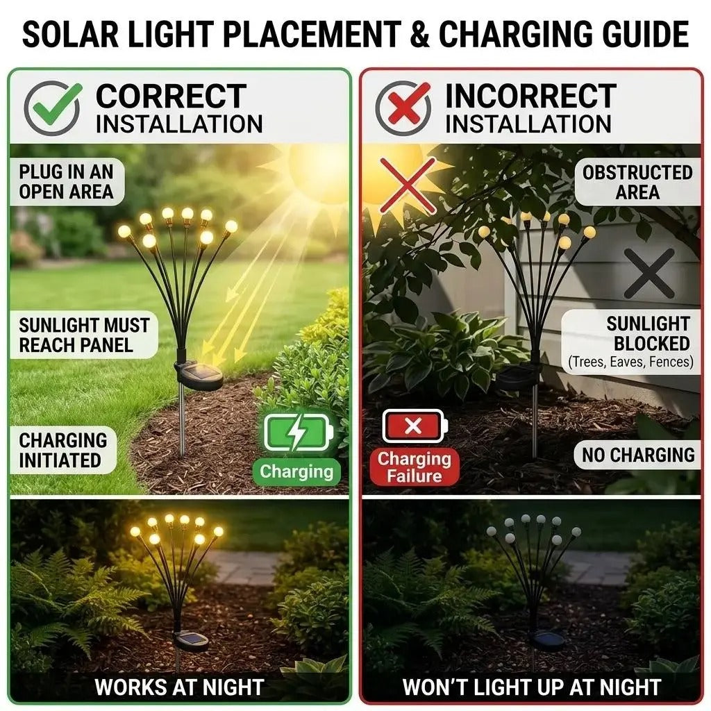 Solar-Powered Swaying Firefly Garden Lights | Waterproof Outdoor Stake Lights for Yard, Pathway & Landscape Decor 🏡✨ LGZ