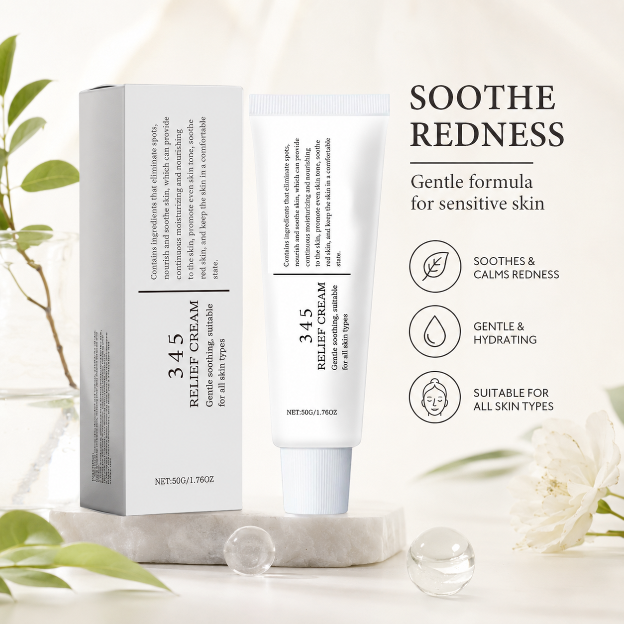 ⭐345 Relief Cream | Fade Fine Lines & Repair Dull Aging Skin✨-WBJ