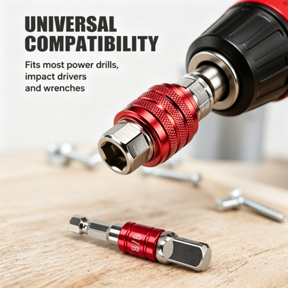 🔧 Universal Drill Socket Adapter Set - 2PCS Steel Power Tool Converter-LT