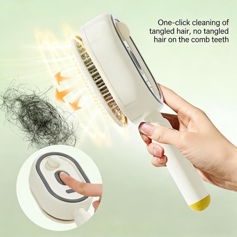✨ Electric Spray Air Cushion Massage Comb 🧹 Self-cleaning & Anti-tangle | 💧 Essential Oil Mist Hair Care ⚡ Anti-static Volumizing Aromatherapy Comb.-AUX