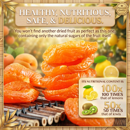 🍑Pure California Sunshine: Premium Unsulfured Dried Apricots — 🍃Whole, Sun-Dried & Naturally Sweet-XXS
