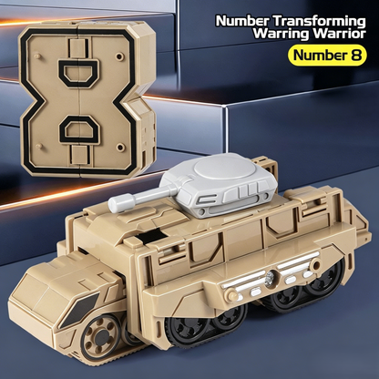 🤖10-in-1 Number Transforming Robot Toy –🔢Numbers 0–9 each transform into a unique mini robot or vehicle mode-YOY