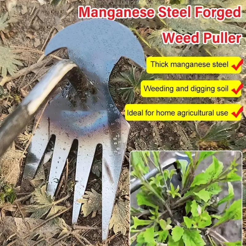 ✅ Upgraded Durable Weed Remover Tool 🌱 Uproot Weeds Completely Forever | Multi-Functional Shovel Rake for Vegetable Gardening-AUX