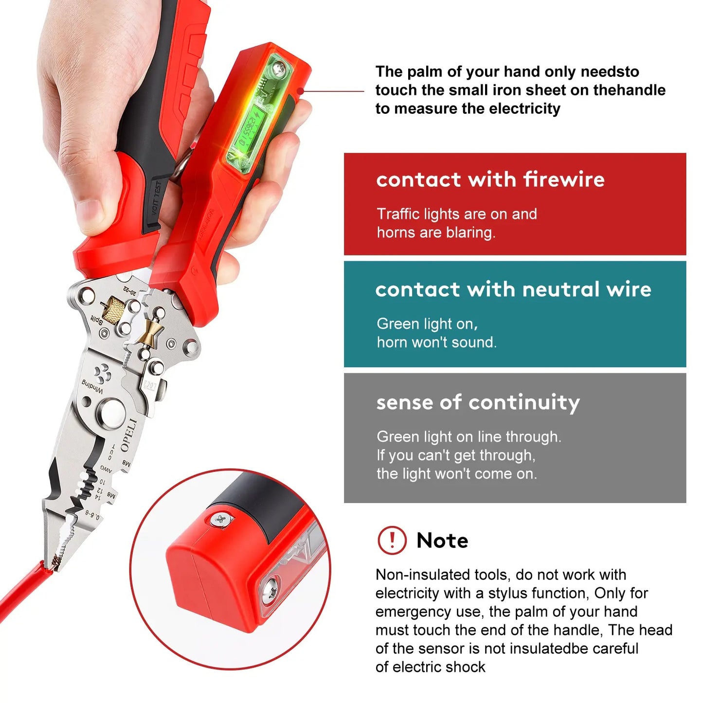 2026 Upgraded 16-in-1 Heavy-Duty Wire Stripper | Rechargeable Electrical Pliers with Built-in Voltage Tester ⚡️🛠️ LGZ