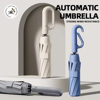 ☂️Automatic Folding Umbrella, Loop Buckle Design, Windproof Waterproof Sun Protection, Dual Use for Men Women-XLB