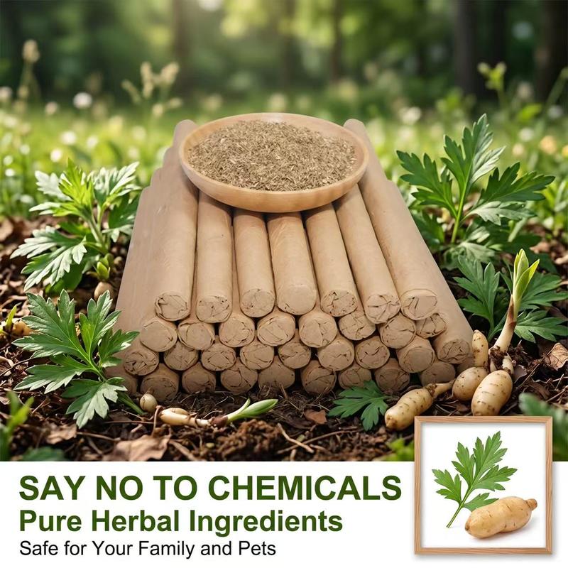 【Nature Protection】10/20/30 Pcs Organic Mugwort & Gastrodia Elata Aromatherapy Mosquito Repellent Sticks – Non-Toxic Mosquito Repellent & Sleep Aid.-KPL