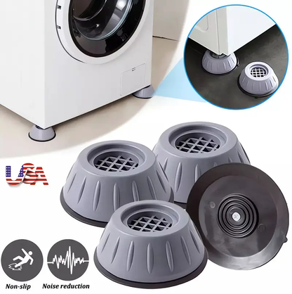 🛡️Anti Vibration Washing Machine Feet Pads✨ Non-Slip Heightening Rubber Base Mats with Shock Absorbing Rubber Rings-XLB