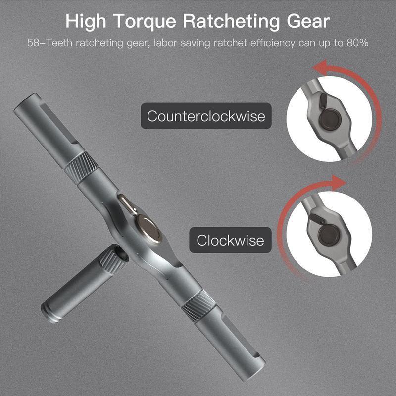 24-in-1 Multifunctional Screwdriver Set, Magnetic Design with Interchangeable Bits, Compact Portable Ratchet Screwdriver Kit, Household Repair Tool Box.-KPL