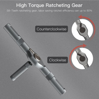 24-in-1 Multifunctional Screwdriver Set, Magnetic Design with Interchangeable Bits, Compact Portable Ratchet Screwdriver Kit, Household Repair Tool Box.-KPL